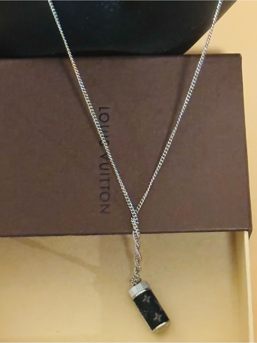 Louis Vuitton Monogram Eclipse Collier Charms Necklace